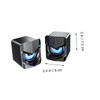 LABRIMP 2pcs Mini USB Speakers for Desktop Laptop High Definition