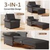 Yeyawomy Sofa Bed Chair, 3-in-1 Convertible Sleeper Chair with Storage
