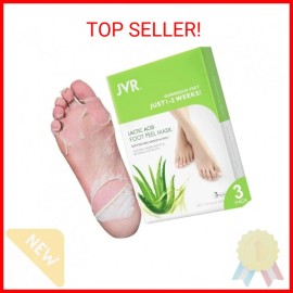 JVR Foot Peel Mask - 3 Pairs - Exfoliating Peeling Callus Remover, Repairs Crack