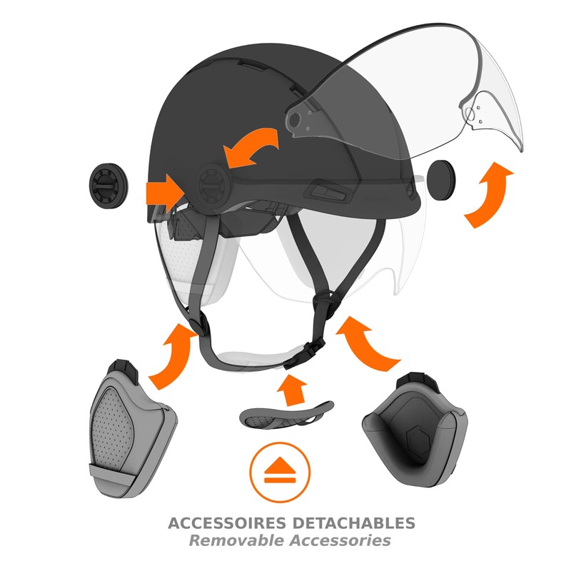 CASR M Protective Helmet, Cream, L, Shockproof, Breathable, Durable Materials