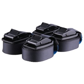 High-quality 4 m Clamping Lock, Lashing Straps, Lashing Straps With Protection Against Scratches And Elastic Straps For Space-saving Storage, Set of 2 or 4, Black or Neon Yellow