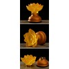 1Pair - LED Glazed Lotus Buddhist Lamp, Light offering Before