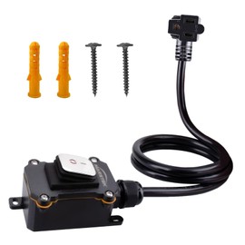 Inline Cord Switch with 3FT Cable Piggyback Plug(3-Pronged), IP67 Waterproof Extension Cord with On/Off Switch, AC/DC 20A-125V,16A-250V Inline Power Switch with Silver Rocker Button