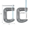 Olympia Tools Heavy Duty Cast Iron C-Clamps with 1-Inch Jaw