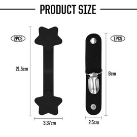 SLAXJNE Pack of 2 Star-Shaped Magnetic Hat Clips, 1 Piece Snap-On Hat Clip, Travel Hat Clip, Portable Hat Clip, Magnetic Backpack Clip, Multipurpose Clip, Backpack Accessories, black