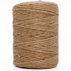 Leecogo - Cordel de yute de 3 mm, 328 pies, resistente y duradero, para manualidades, jardinería y proyectos de bricolaje