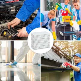 GOLD TEXTILES Black Shop Towels Cotton - 24 Pcs 16x27 Inches Shop Rags in a Box - Valuable Cleaning Rags Terry Towel for Industries, Automobiles and Commercial Uses