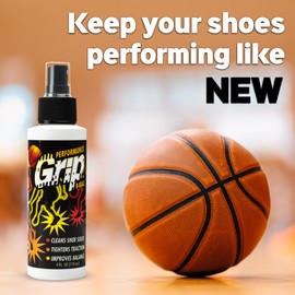 Performance Grip Basketball Shoe Spray 4 Oz – Grip Spray for Basketball Shoes Bottom – Non-Sticky Mist That Rejuvenates Soles & Boosts Traction