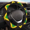 Mlanxi Jamaican Flag 15 Inch Universal Steering Wheel Covers, Cute
