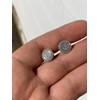 Real Solid 925 Silver Iced CZ Hip Hop Earrings Large