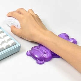 Ergonomic Purple Mouse Wrist Rest –Clear Gel Cute Bear Mouse Wrist Rest, Comfort & Support for Typing and Gaming