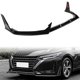 RACING9SPEED Front Bumper Spoiler Lip STP-Style 5PCS ABS Fit for 2024-2026 Nissan Sentra, Car Mods Exterior Accessories Replacement Parts Assembly, Air Chin Body Kit Splitter, 2025 (Painted Black)
