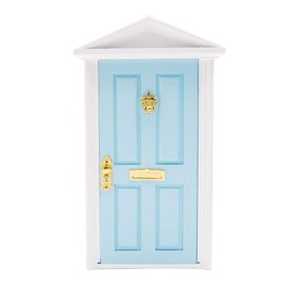 Odoria 1/12 Scale Miniature Door Dollhouse Furniture Accessories, Blue