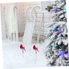 FUNOMOCYA Vibrant Red Birds Christmas Decor Artificial Bird Figurines Home