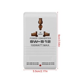 Adaptador del convertidor de voltaje 100W 110V / 120V a 220V / 240V Concentrador inversor de subida y bajada 55-60 HZ (enchufe estándar CN)