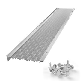 LEAF4GO DIY 5" Gutter Covers System for Leaf Protection Featuring Stainless Steel Mesh Aluminum DIY Gutter Guards Contractor Grade Leaf Guards for Gutters - Made in The USA (White - Sample 11")