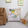 Kids Bookshelf, Book Organizer, Kids Bookcase with 4 Deep Sling