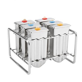 Kit de moldes para paletas de hielo de acero inoxidable, para hacer hielo con bandeja, industrial, cocina, hogar, bricolaje, herramienta para hacer hielo (2#)