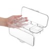 BTSKY Double Deck Pencils Box Clear Plastic Stationery Box with