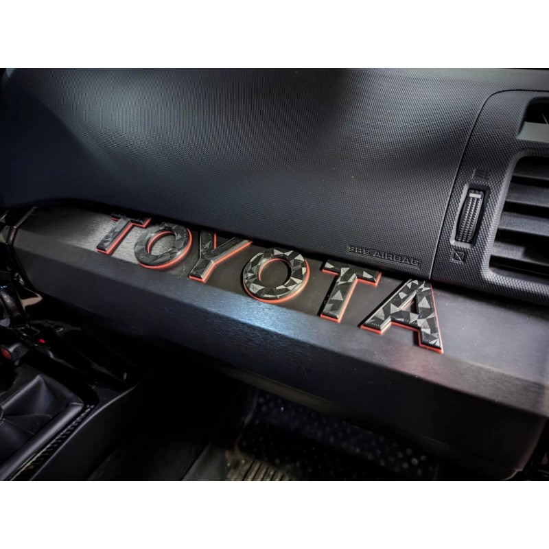 TOYOTA 4Runner Passenger Dash Trim Garnish Heritage Raised Red Two-Toned