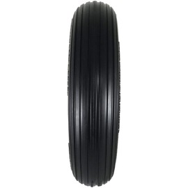 HORSESHOE 2 PK of Universal Flat Free Ribbed Wheelbarrow Tire and Wheel Assembly w/Adapter Kit Fits 4.80/4.00-8, 3.50/2.50-8, 4.00-6, 4.00-8