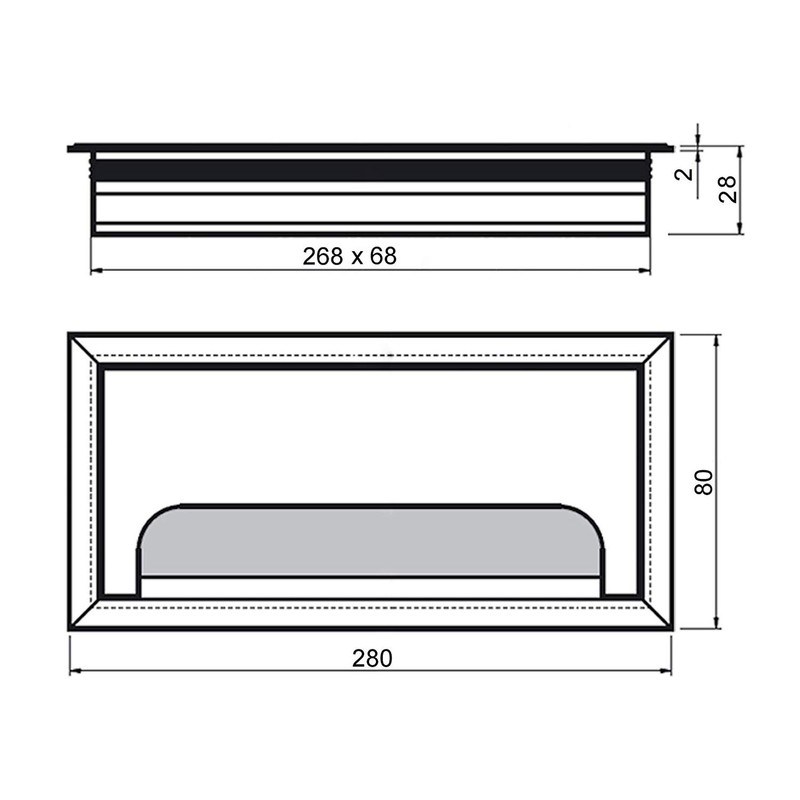 LIKERAINY Cable Bushing Desk Table Grommets 80x 280mm Cable Outlet