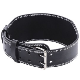 Nachvorn PU Weightlifting Belts for Men and Women, Adjustable with Buckle, Back Support for Lifting, Black L