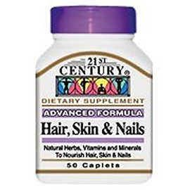 21st Century Hair, Skin and Nails Caplets, 60-Count