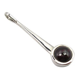 SilverStarJewel - Collar con colgante de piedra natal de enero de granate, de plata de ley de 2,6 g