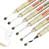 GETHPEN Micro Fineliner Set, 6 Pack Black Micro Fine Point