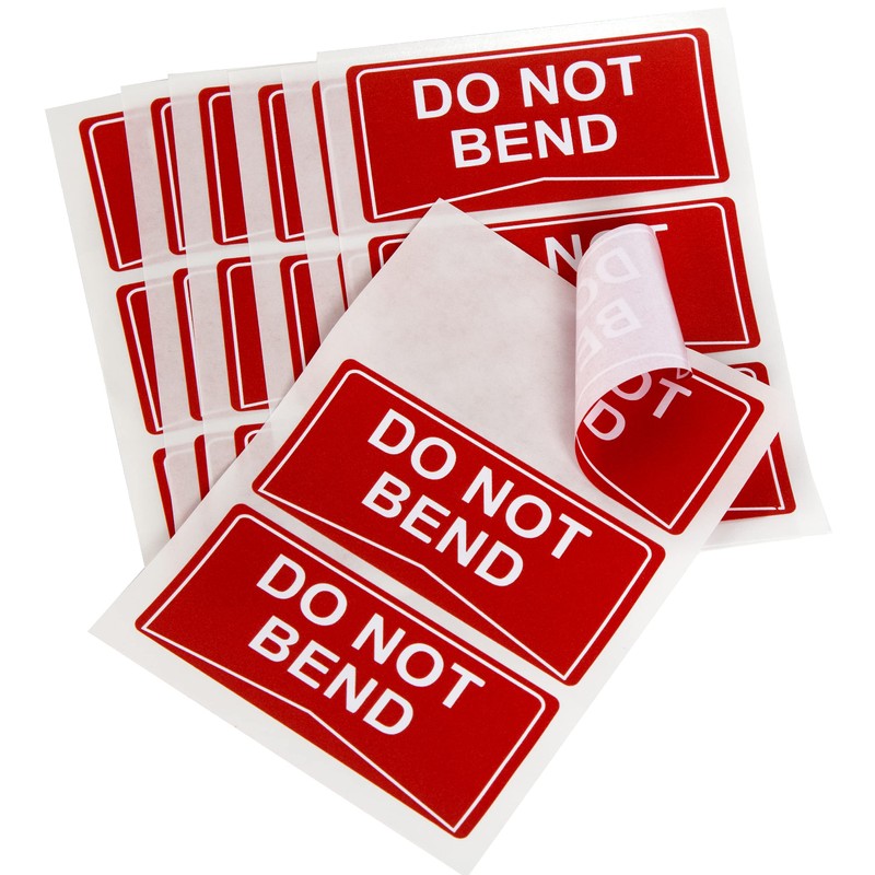 Do Not Bend Label Stickers Self Adhesive Medium Size -
