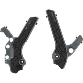 Acerbis X-Grip Gray/Black Plastic Frame Protectors (2983341019)