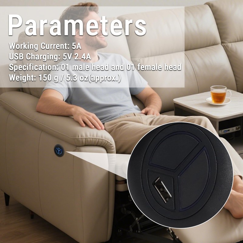 CHEOTIME Power Recliner Switch with USB, Electric Recliner Chair Sofa