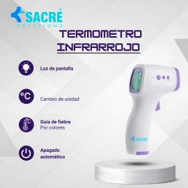 Termómetro Infrarrojo Digital Temperatura Medico Corporal Blanco Sacre Solutions