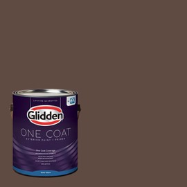 Glidden Exterior Paint + Primer: Brown/Little Bear, One Coat, Semi-Gloss, 1-Gallon