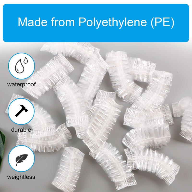 200PCS Clear Disposable Ear Covers, Disposable Ear Covers for Hair