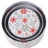YWKXM Cookie Tin Round Storage Tins for Christmas Gift Giving,