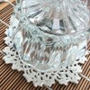 4 PCS Beige 5 Inch Round 100% HANDMADE Crochet Lace