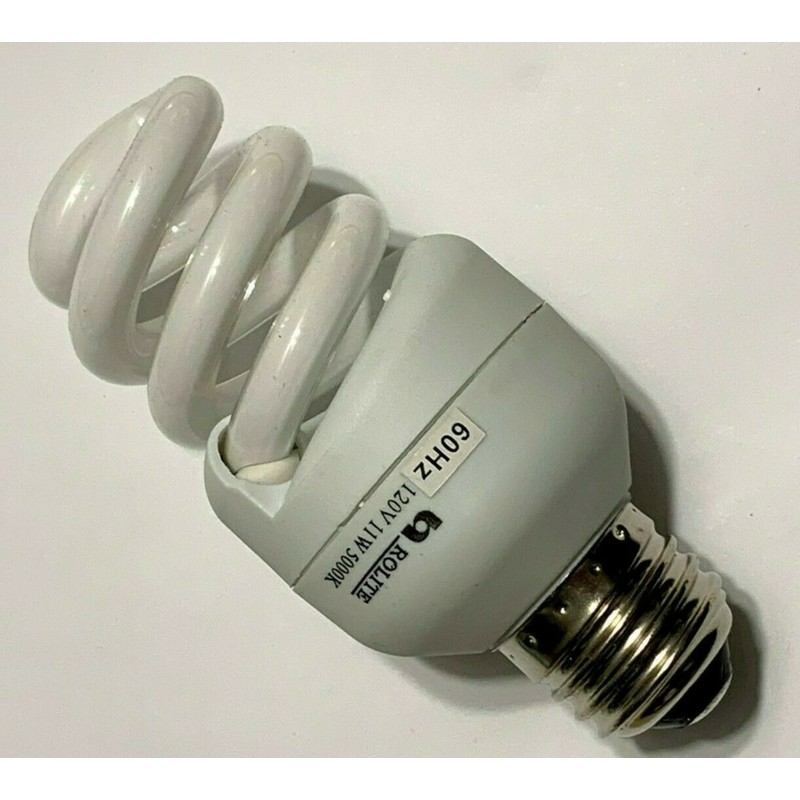 Rolite 11W -120V 5000K (Daylight) E26 Base Mini Spiral CFL