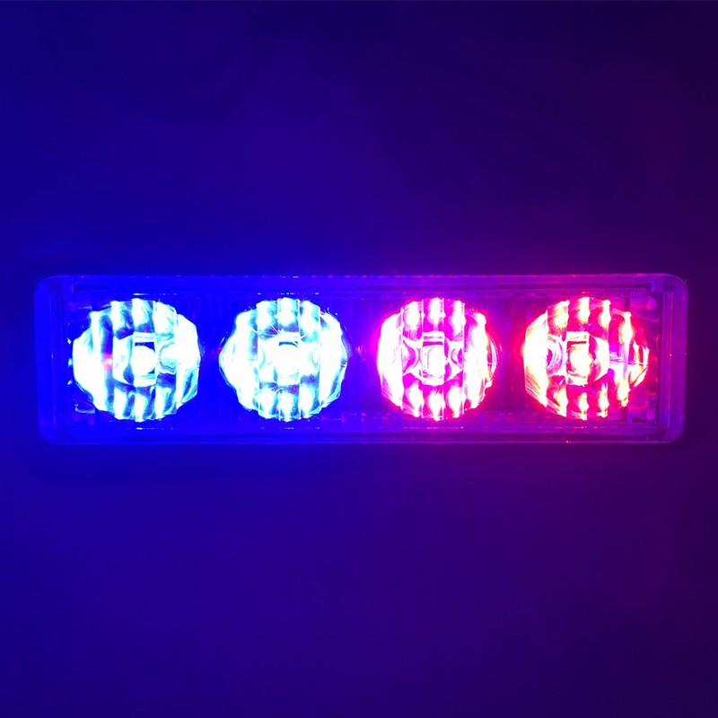 STBLTBAR 2 PCS 4-LED Emergency Strobe Lights for Trucks 12-24V