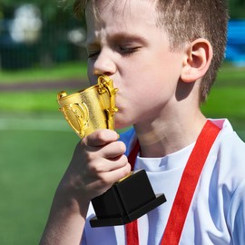 BESPORTBLE Gold trophy cups, mini gold trophies, winning prize for party gifts, reward competitions for children and adults, drinking cup