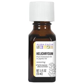 Aura Cacia Helichrysum in Jojoba Oil | GC/MS Tested for Purity | 15ml (0.5 fl. oz.)