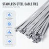 100Pcs Metal Cable Ties, 304 Stainless Steel Cable Ties with