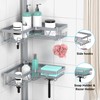 KEGII 4-Tier Corner Shower Caddy Tension Pole - Adjustable Shower