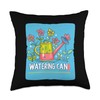 Cute Watering Can Graphic for a Nice Garden Look Throw