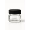 100 Pack 5ml Jar Screw Lid Black - Small Glass
