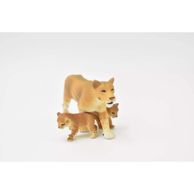 C/O Lioness with two Cubs, Museum Quality Plastic Replica Toys