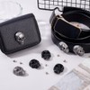 AHANDMAKER 12Pcs Skull Studs for Leather, Skull Screw Back Rivets,