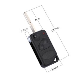 P38 Key Fob Kit, Remote Keyless Folding Key Shell Case Fob Replacement 2 Buttons Fit for P38