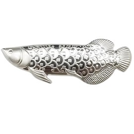HannaFires 999 Pure Silver Tea Brewing Fish, Silver Fish for Tea Ceremony, Purifies Water & Enhances Water Quality, Feng Shui Decor Symbolizing Purity & Serenity